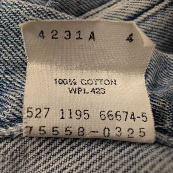 Vintage Levis Jacket Denim Trucker USA Light Wash 75558-0325 Sz XL 100% Cotton - Picture 5 of 8